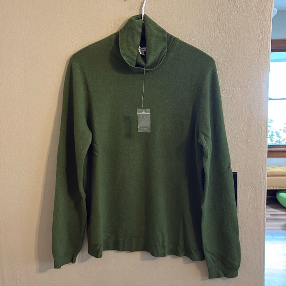Isaac Mizrahi Green Cashmere Sweater